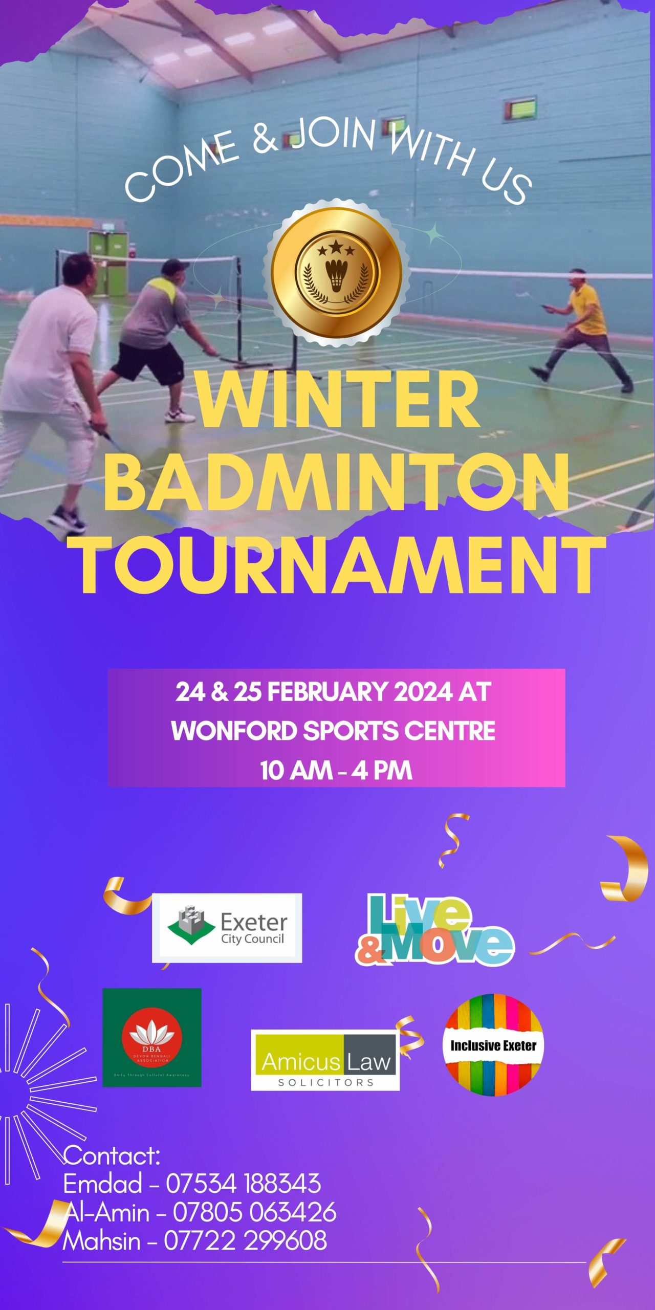 Winter Badminton Tournament 2024 Inclusive Exeter